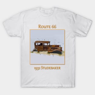 1932 Studebaker on Route 66 in Petroglyph National Park T-Shirt